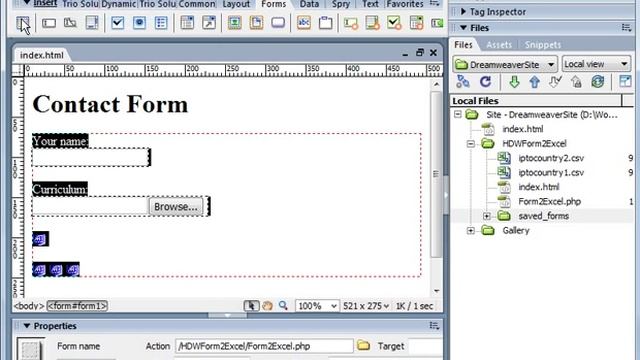 Dreamweaver extension: Form to Excel & Mail смотреть онлайн
