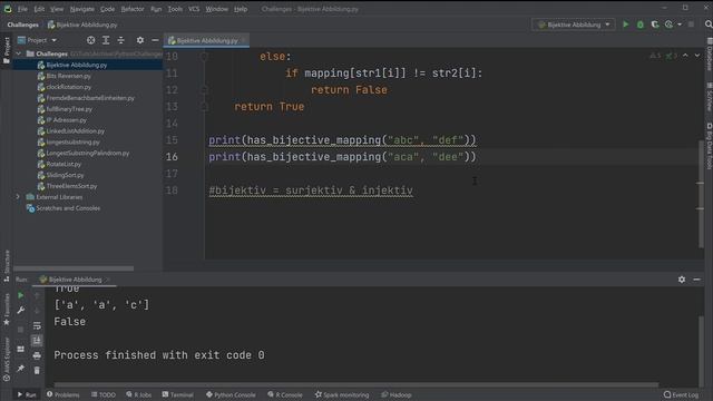 Python Challenge aus dem Vorstellungsgespräch - Bijektives Mapping смотреть онлайн
