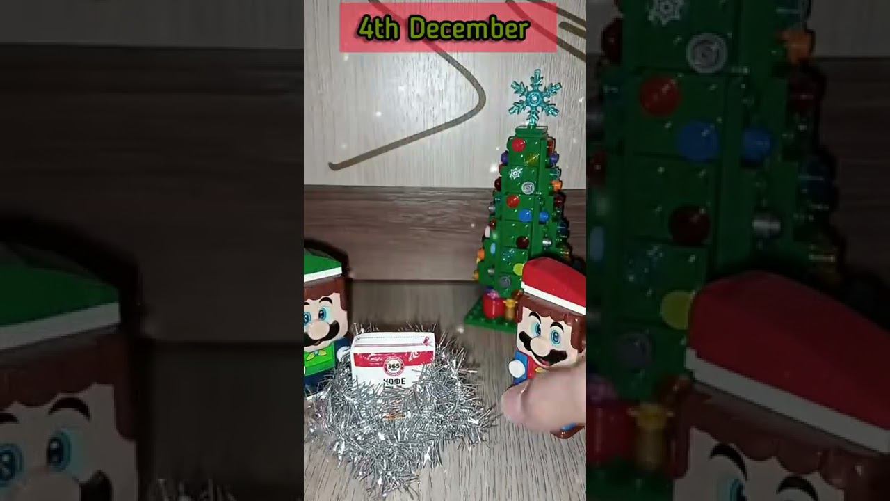 My Christmas & New Year Advent Calendar mini surprises by Lego Super Mario & Luigi. Day 4 #shorts смотреть онлайн