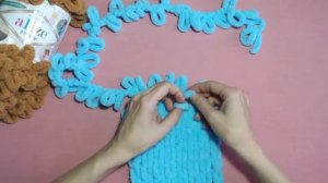 11- Техника вязания из пряжи Ализе Пуффи. Как вязать ровный боковой край.