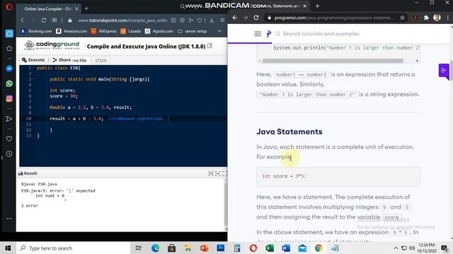 Java Expression, Statements and Blocks смотреть онлайн
