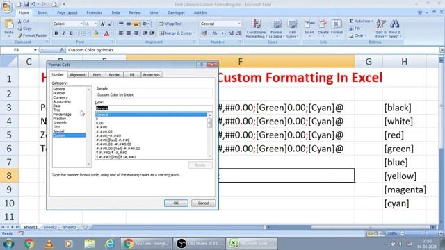 HOW TO GET FONT COLOR WITH CUSTOM FORMATTING IN EXCEL смотреть онлайн