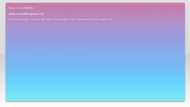 ansible-galaxy and git clone from Bitbucket.org смотреть онлайн