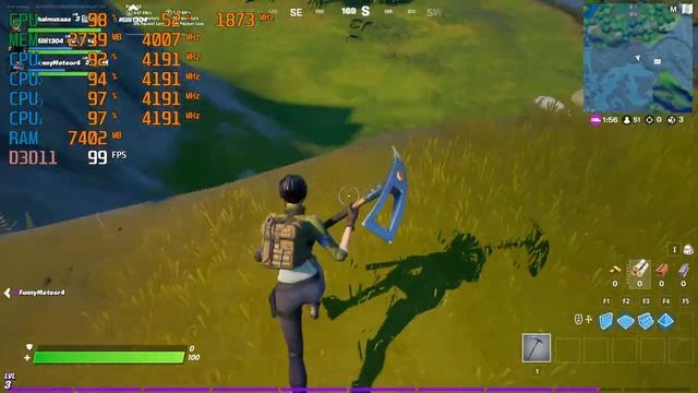 FORTNITE Benchmark Intel i5 7600K with GTX 1060 / 1920x1080 смотреть онлайн