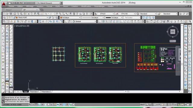 Dessin plan de fondation autocad смотреть онлайн