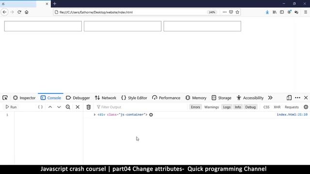 Javascript crash course | part04 Change element attributes | Quick programming tutorial смотреть онлайн