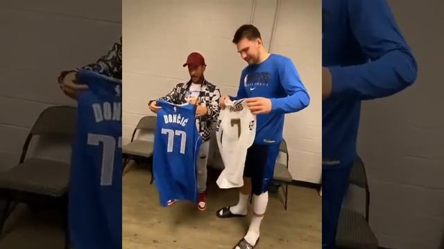 Luka Doncic meets Eden Hazard after Mavericks vs Pelicans смотреть онлайн