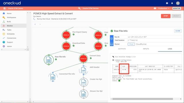 OneCloud Oracle PCMCS High Speed Data Extraction Demo смотреть онлайн