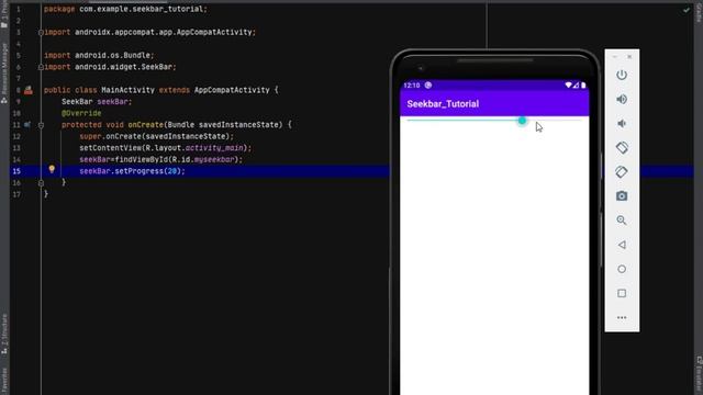 Seekbar - Listening to Progress Changes #14 | Android studio seekbar in hindi/urdu смотреть онлайн