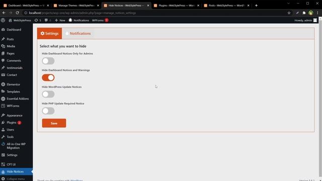 Turn Off All WordPress Notices Including or Excluding Plugin & Theme Update Notifications смотреть онлайн