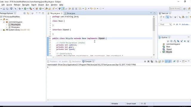 Access modifiers in Java смотреть онлайн