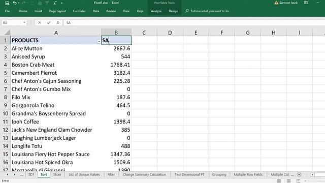 EXCEL: Pivot Table - How to SORT the TEXT columns and Numeric columns in Pivot table in excel смотреть онлайн
