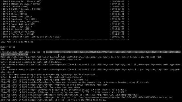 Revisión de herramientas Sqoop, Hive y MySQL en ambiente Hadoop (1/3) смотреть онлайн