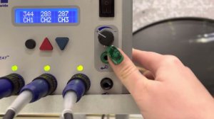 Как работать паяльной станцией PACE mbt350.Настройка температуры оловоотсоса, паяльника,термопинцета