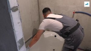 Установка чугунной ванны! Удобный способ...