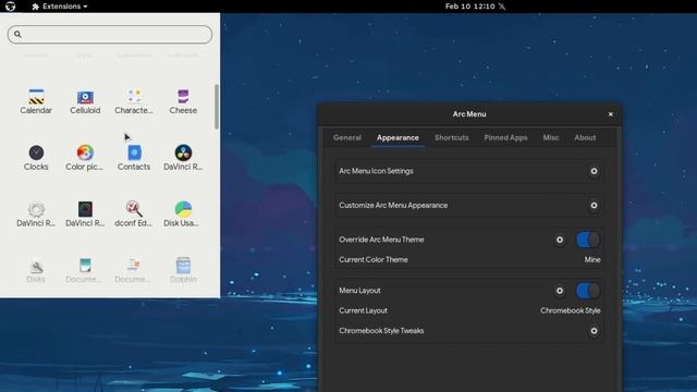GNOME 3.36: Arc Menu v41+git (Shell Extension) смотреть онлайн