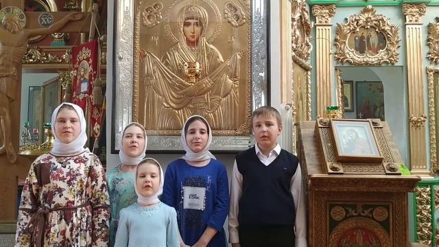 Пасхальное поздравление воскресной школы Покровского храма села Паниковец