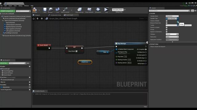 Искусственный интеллект атакует и реакция на урон Unreal Engine AI Attack Hit React смотреть онлайн