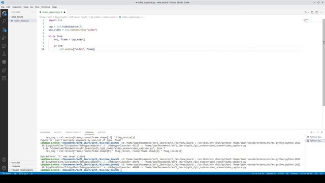 See yourself on monitor with your first program python script. смотреть онлайн