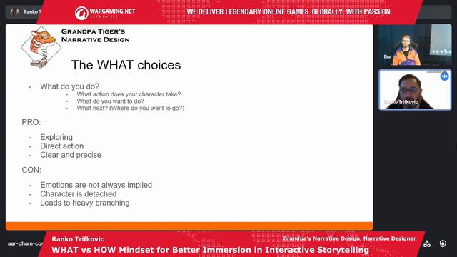 Ranko Trifkovic - WHAT vs HOW Mindset for Better Immersion in Interactive Storytelling смотреть онлайн