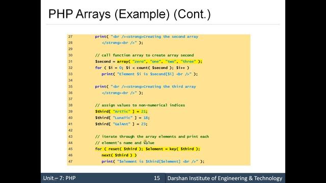 Array in PHP смотреть онлайн