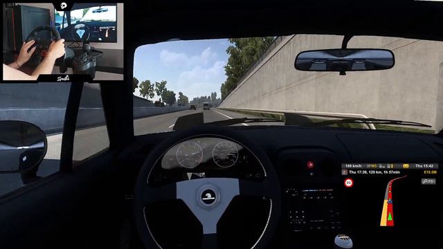 To Germany in Mazda MX-5 Miata - Euro Truck Simulator 2 | ETS2 1.45 | Steering Wheel and Shifter смотреть онлайн