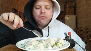 ОБЖОР пельмени с майонезом/мукбанг похмельный