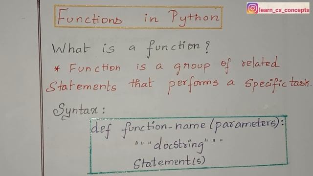 What is a Function in Python? || Part -1 смотреть онлайн