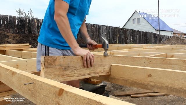 Распорки в половых лагах, для чего они нужны. Строю КАРКАСНЫЙ ДОМ БАНЮ в деревне СВОИМИ РУКАМИ смотреть онлайн