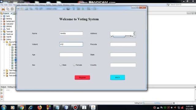 Voting System using Java Swing смотреть онлайн