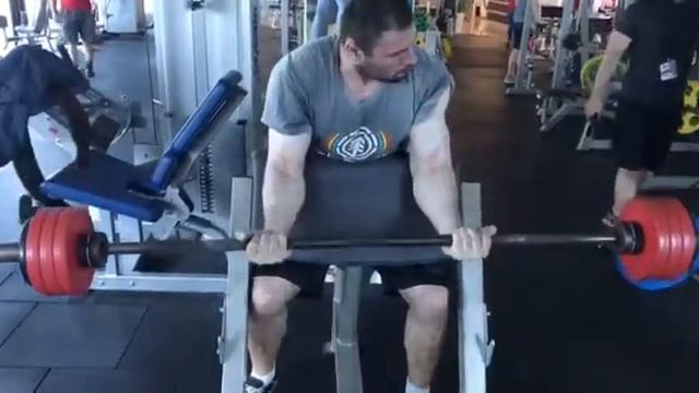 Подъем на бицепс сидя на скамье Скотта - 55 кг смотреть онлайн