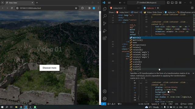 Адаптивный видео слайдер используя HTML, CSS & JavaScript || Responsive Video Slider JavaScript смотреть онлайн