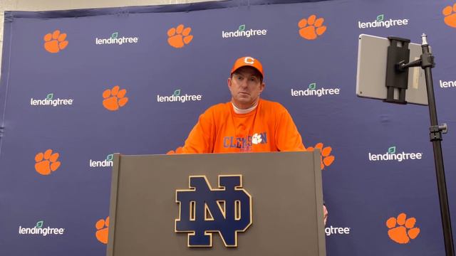 ND 35, Clemson 14: Dabo Swinney opening statement смотреть онлайн