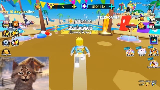 Rich Noob Becomes the FASTEST in Roblox Swim Race Simulator смотреть онлайн