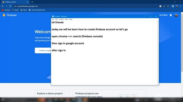 How to create Firebase account | New Project | cloud firestore смотреть онлайн