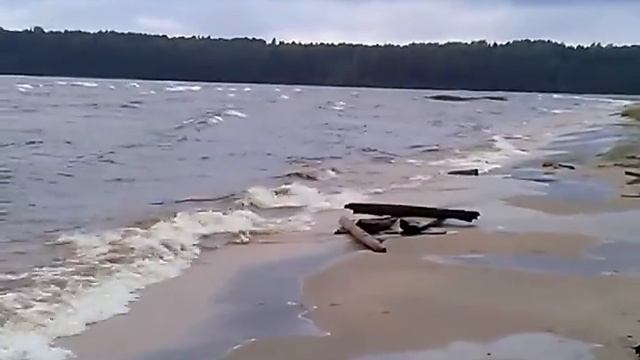 Челмужская коса 2016. Волны как на море. смотреть онлайн