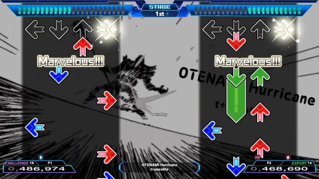 [Stepmania 5] OTENAMI Hurricane - t+pazolite [beatmania IIDX 24 SINOBUZ] смотреть онлайн