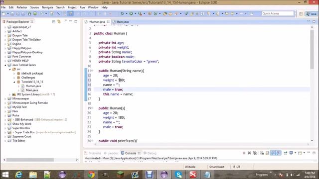 Java 7 Beginners Tutorial Part 15 Constructers смотреть онлайн