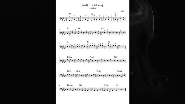 Backing track contrabbasso Studio in Ab Maj I posizione смотреть онлайн
