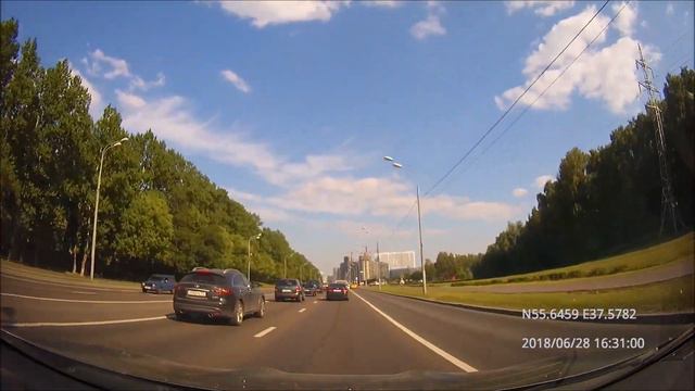 Moscow agglomeration summer driving 28/06/2018 (timelapse) смотреть онлайн