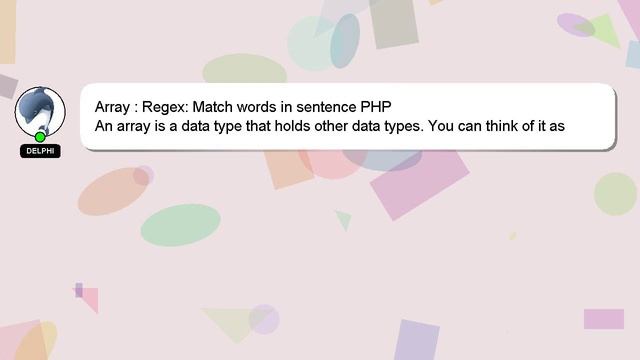 Array : Regex: Match words in sentence PHP смотреть онлайн