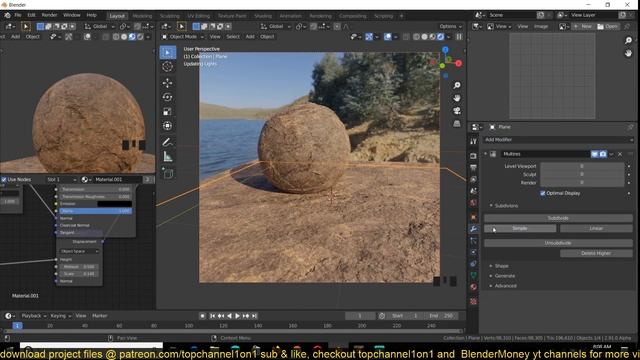 using pbr displacement in eevee blender смотреть онлайн