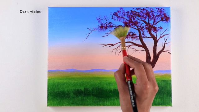 Spring Painting | Cherry Blossom Painting | Acrylic Painting for Beginners смотреть онлайн