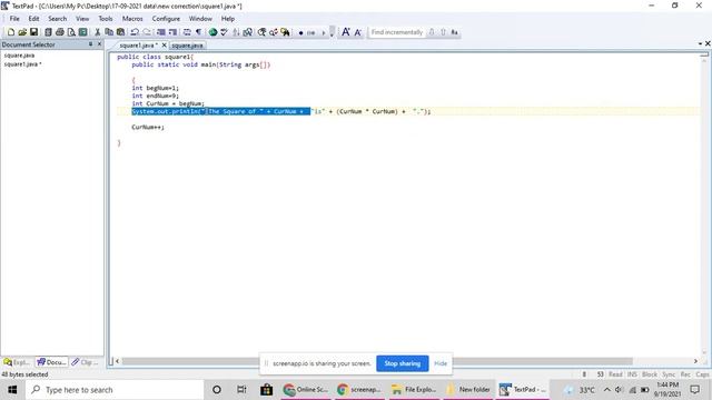 Square of a number | Java Programming | TextPad 8 | Jdk Environment | Shiva Mehta | 2021 | смотреть онлайн