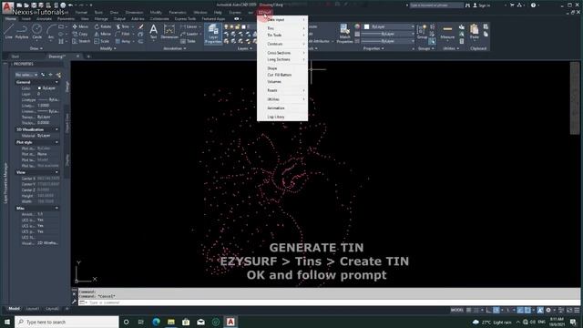HOW TO CREATE & EDIT CONTOURS USING EZYSURF EXTENSION IN AUTOCAD SOFTWARE ENVIRONMENT. смотреть онлайн