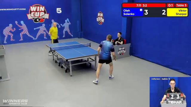 22:00 Саенко Олег 0-3 Шарпай Виктор стол 5 ЮГ-6 04.06.22 смотреть онлайн