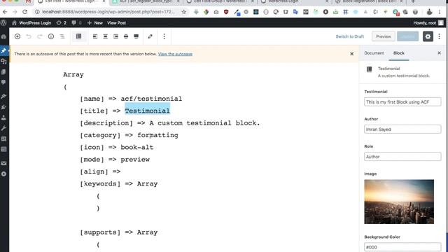 #2 ACF Blocks | ACF WordPress Gutenberg | Custom Blocks with Advanced Custom Fields | Beginner смотреть онлайн
