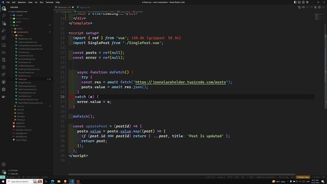 39. Implement Async Functionality logic using Composable in Vue 3 Composition API - Vue 3 смотреть онлайн