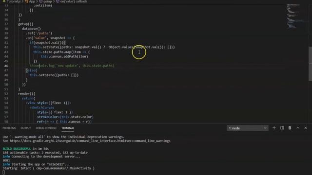 How to make a Live Whiteboard App with #react-native | 5mins Tutorial смотреть онлайн