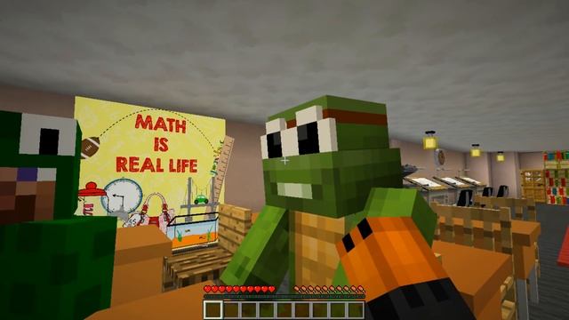 Minecraft SCHOOL - TINY TURTLE HAS A BIG CRUSH ON THE NEW TEACHER - Donut the Dog Minecraft Rolepla смотреть онлайн